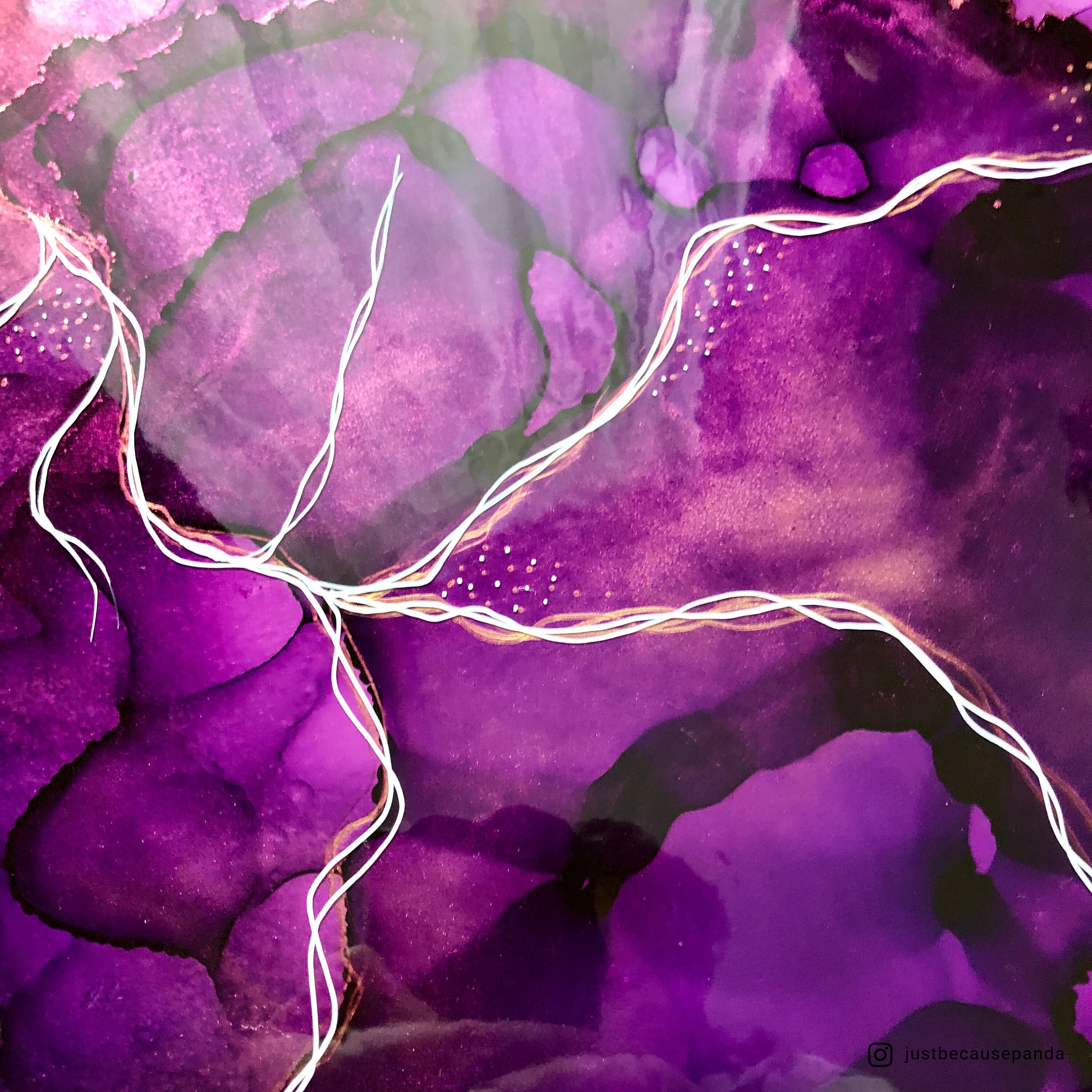 Purple Resin Artwork Abstract Resin Art Fluid Art Original Etsy