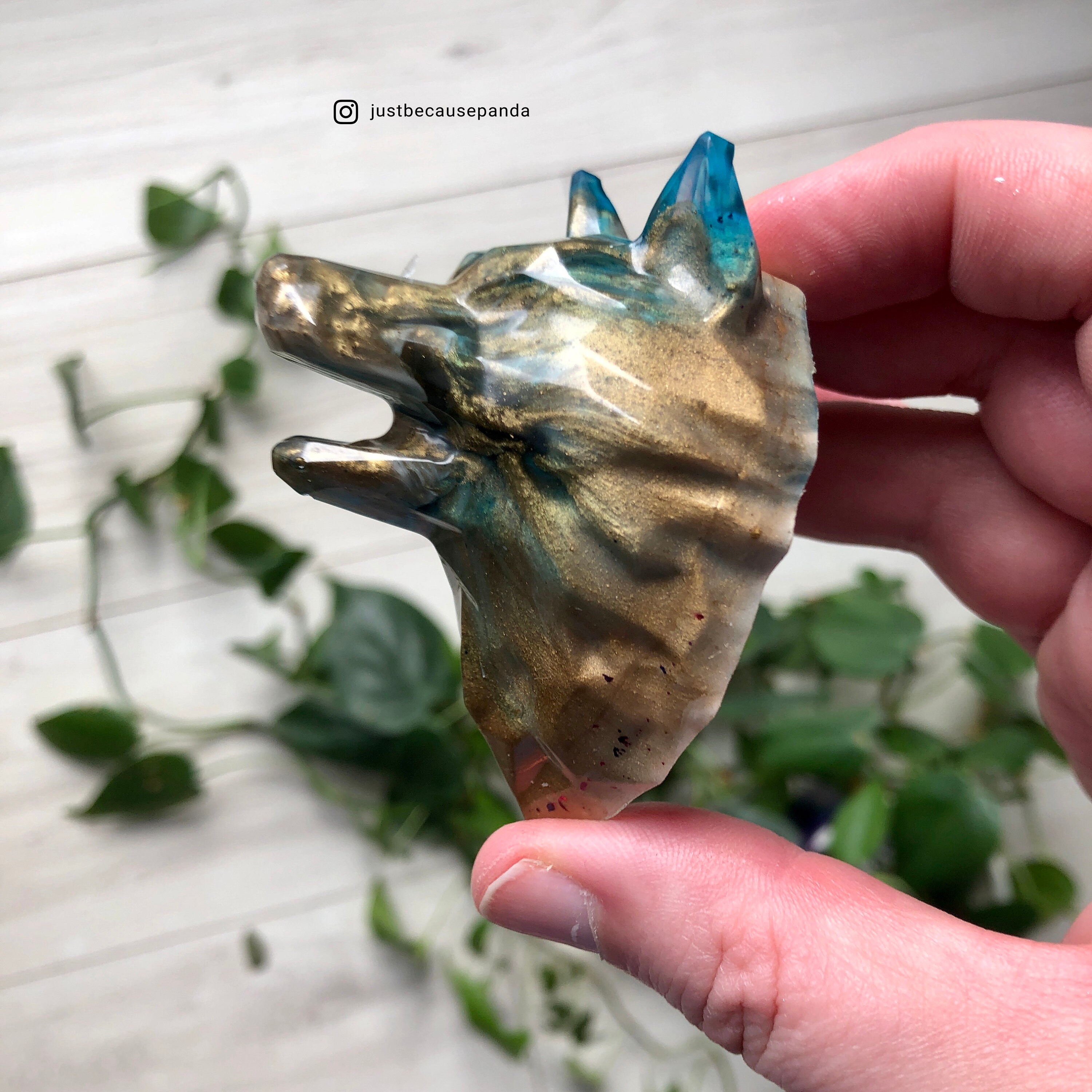 Wolf Head Figurine Resin Art Wolf Abstract Figurine Wolf Etsy