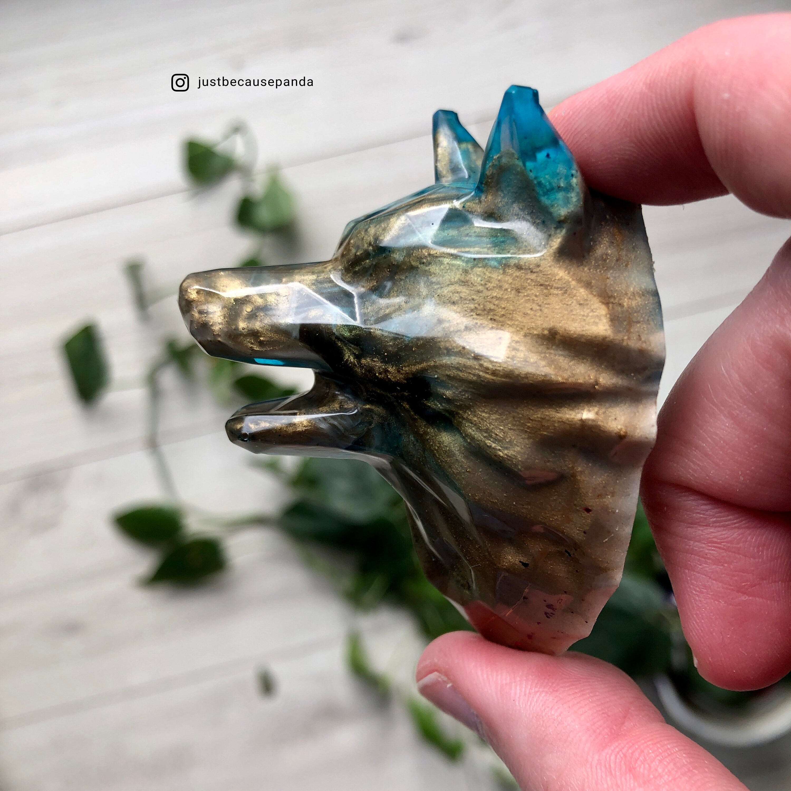 Wolf Head Figurine Resin Art Wolf Abstract Figurine Wolf Etsy