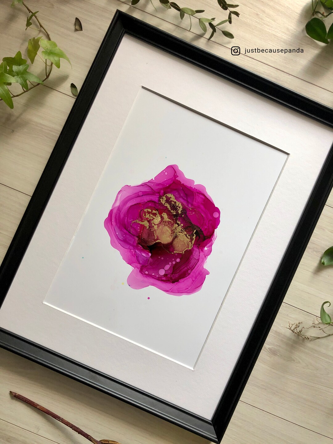Rose Alcohol Ink Painting, Original Alcohol Ink Artwork, Painting With ...