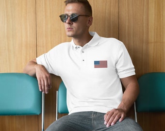 American Flag Men's Premium Polo