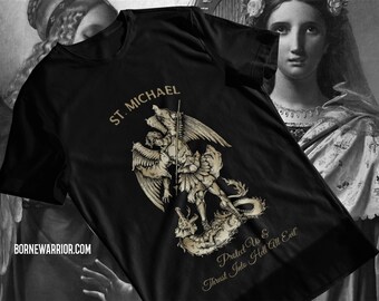 Archangel Michael T-Shirt, Saint Michael, Faith T-Shirt, Angel Shirt, Christian Clothing, Archangels, Easter, Sunday Service, Prayer Warrior