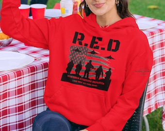 R.E.D Remember Everyone Deployed Unisex Hoodie