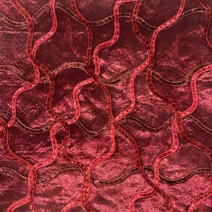 Splendido scialle vintage giapponese color rubino da sera.