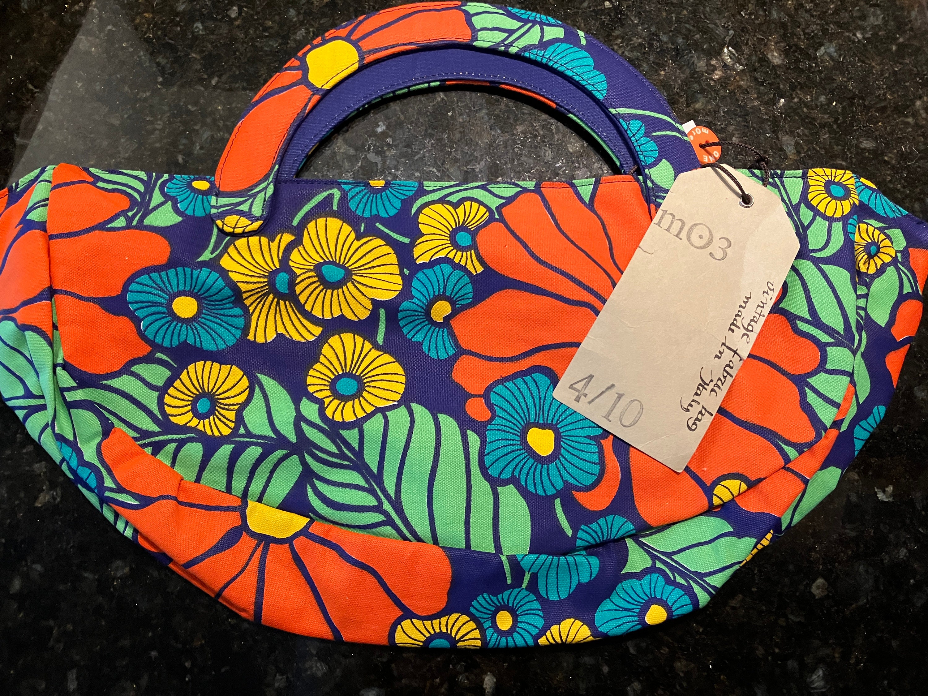 Vintage Italian Pop Art Fabric Purse