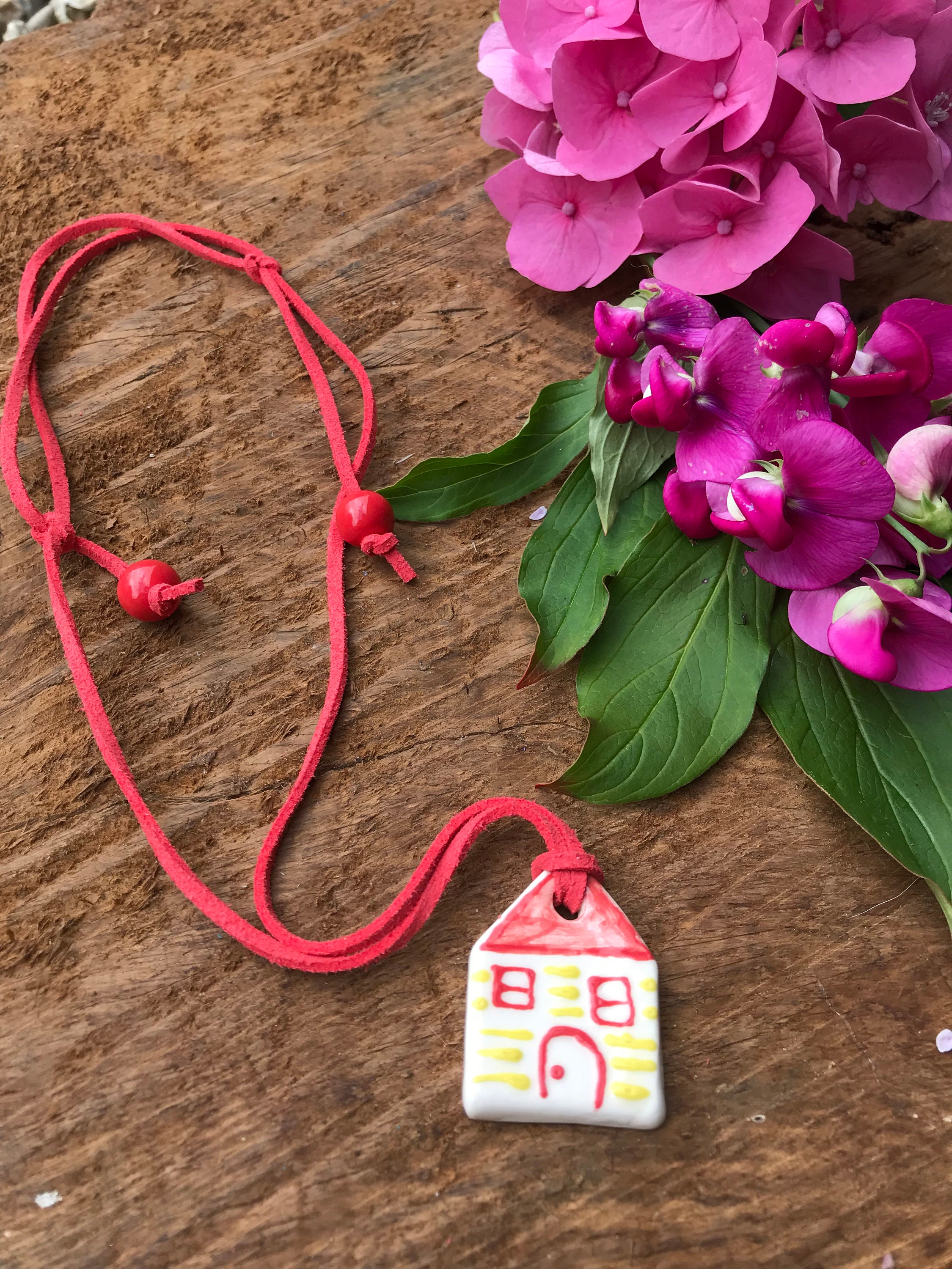 Collar de cerámica hecho a mano diseños variados Etsy