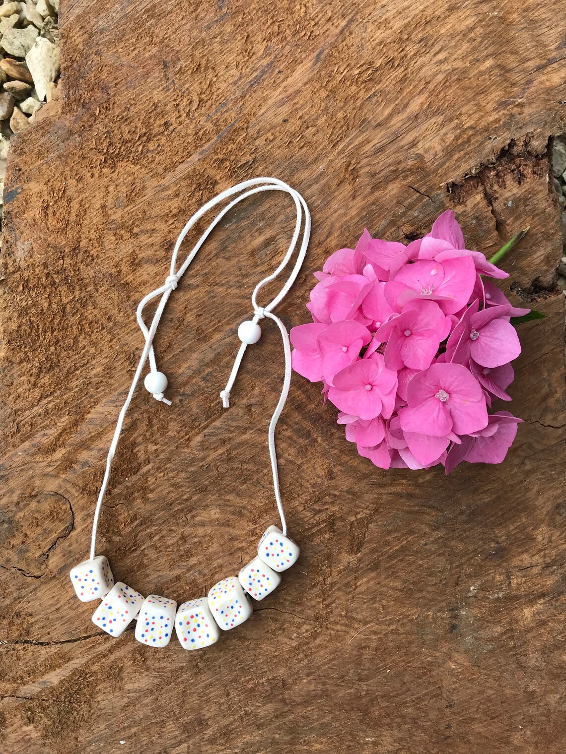 Handmade ceramic bead necklace assorted designs Etsy