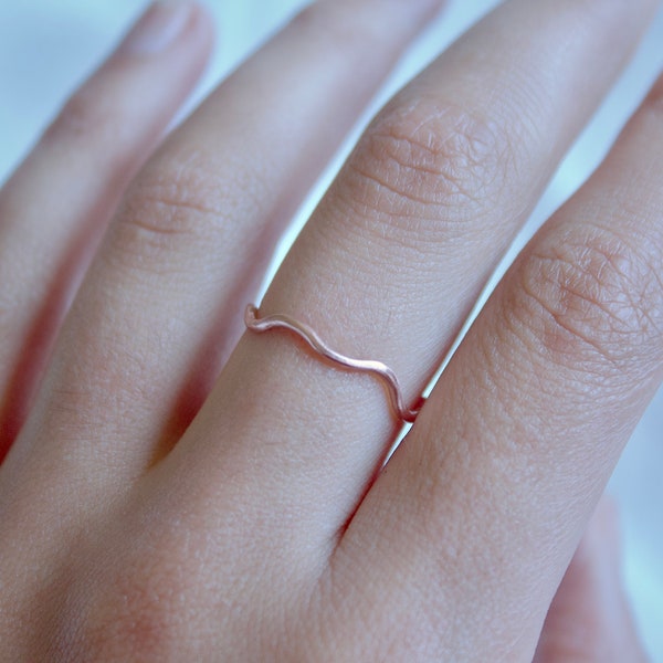 Wavy | Copper Ring | Jewelry | Dainty | Simple | Gifts for her | Copper | Minimalist | Rings | Everyday Wear | Wavy Ring | Wave