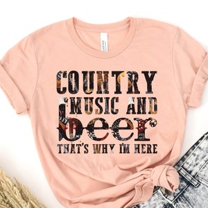 Country Music & Beer T-Shirt: Funny Western Graphic Tee