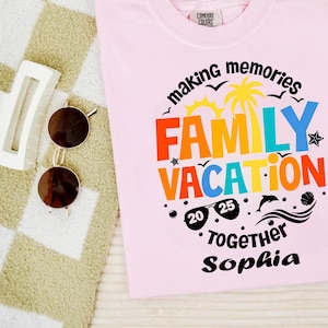 Familienurlaub 2025 Shirt, Familie passendes T-Shirt, Erinnerungen T-Shirt, zusammen Familienshirt, Familienurlaubsshirt, Familienstrandausflugsshirt
