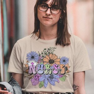 Emergency Nurse Floral T-Shirt: ED RN Gift