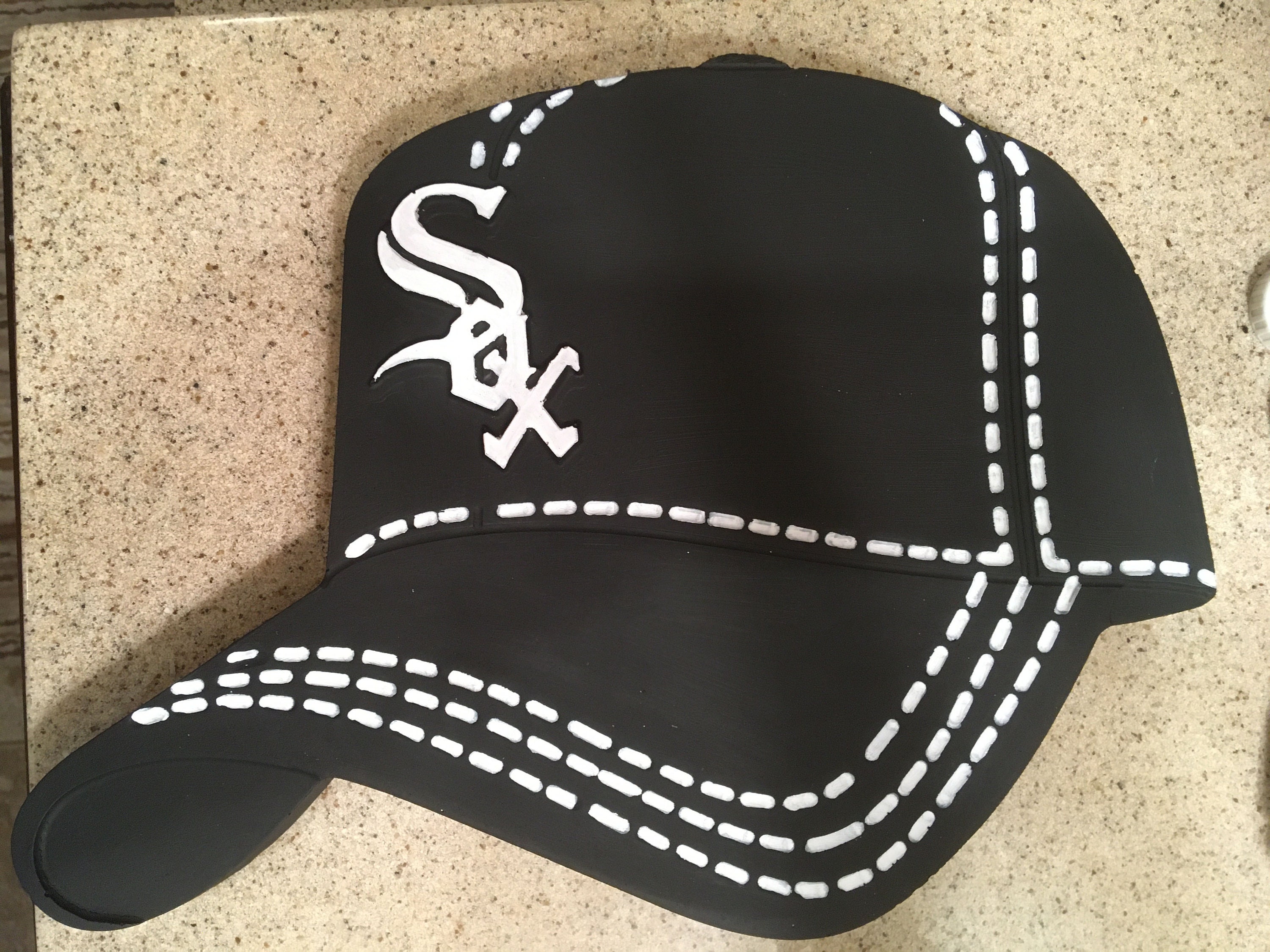 Chicago White Sox Baseball Hat Cast Concrete Decorative 