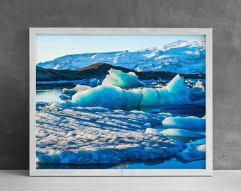 Iceberg Photography Print, Affordable Fine Art, Glacier Lagoon, Nature Photography, Iceland Wall Art