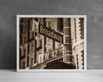 Custom Listing - Broadway Sepia 8"x10" Print