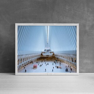 Impresión de Oculus Nueva York, decoración moderna del hogar, impresión artística de Manhattan, regalos para ella, arte mural de Nueva York