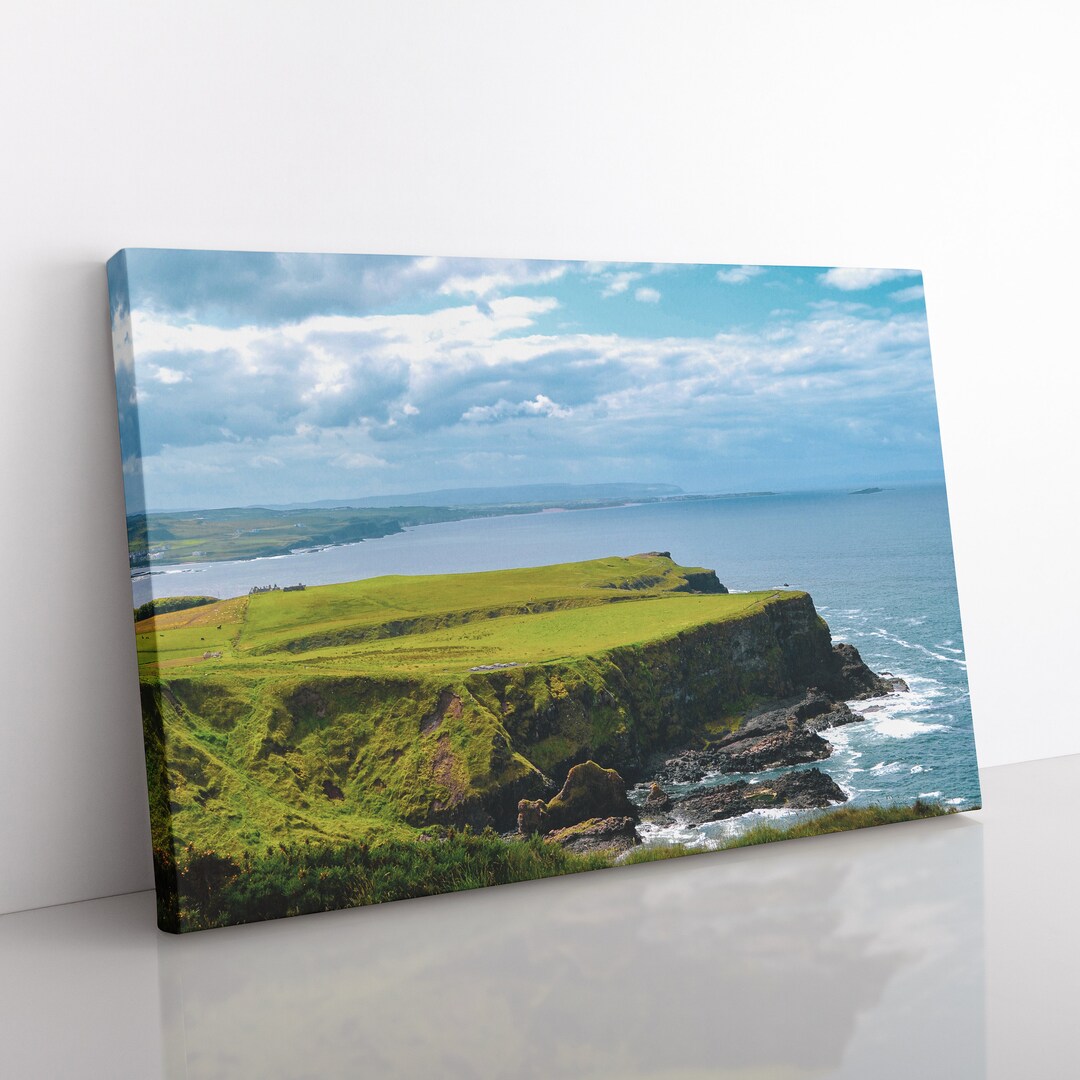 Irish Coast Canvas Print, Office Wall Art, Northern Ireland, Nature