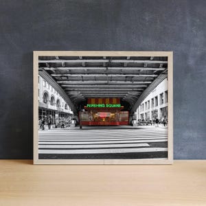 Pershing Square Photo Print, Black and White New York Street Art