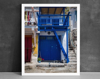 Boathouse Art Print | Milos Greece, Coastal Decor, Greece Photography, Rustic Ocean Art, Klima Print