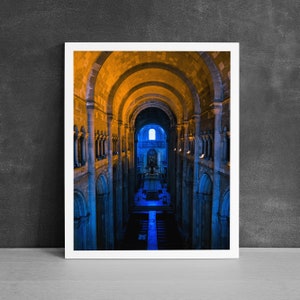 Lisbon Photography Print, Modern Home Decor, Portugal Photography, Religious Wall Art, Old Church Print