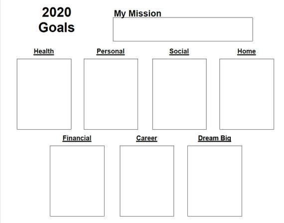 Goal Setting Worksheets Printables | Etsy