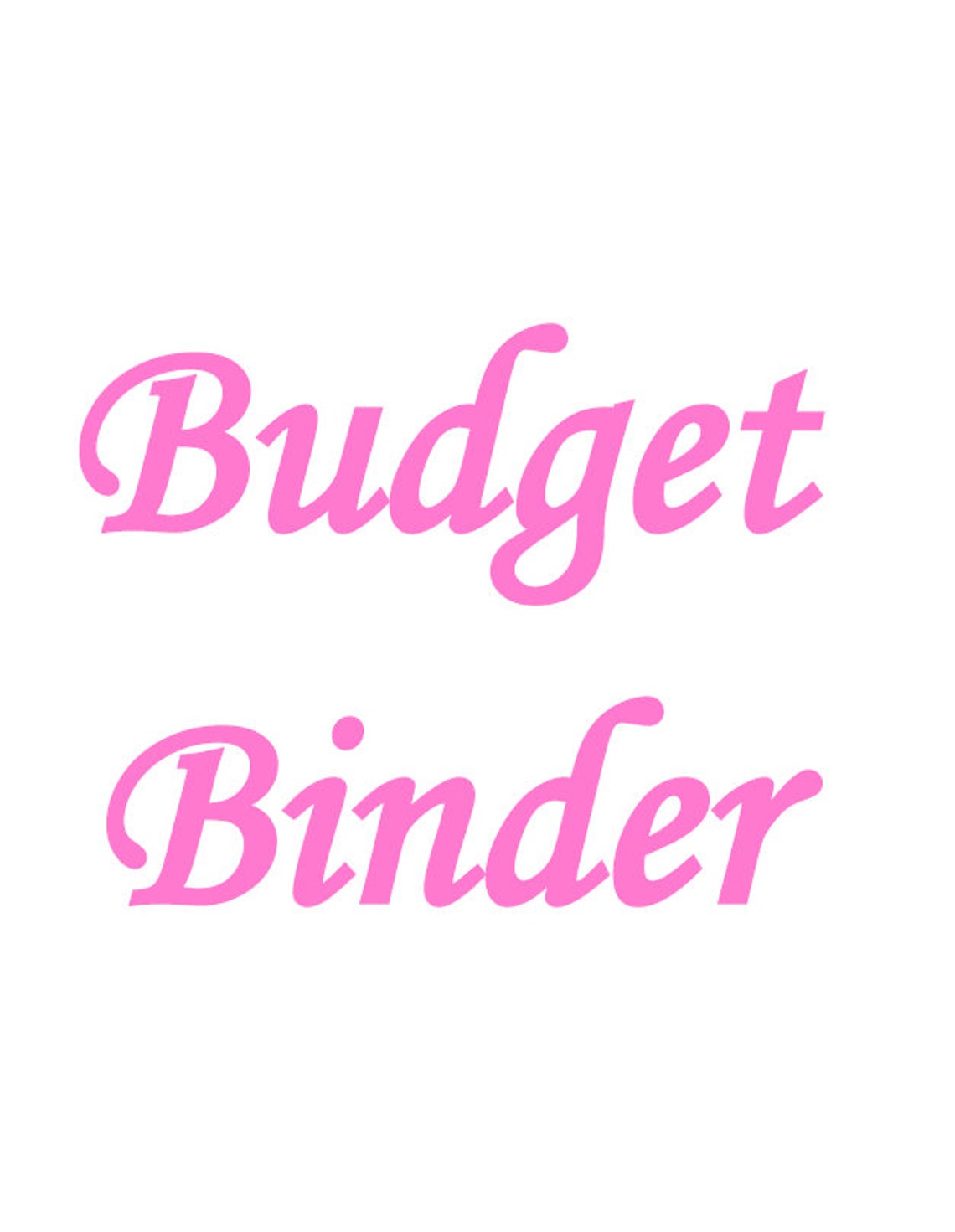 Budget Binder Etsy