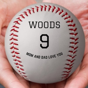 Custom Baseball with Name, Number & Message – Personalized Sports Gift/Baseball player/Birthday gift/Gift for coach/Personalized baseball