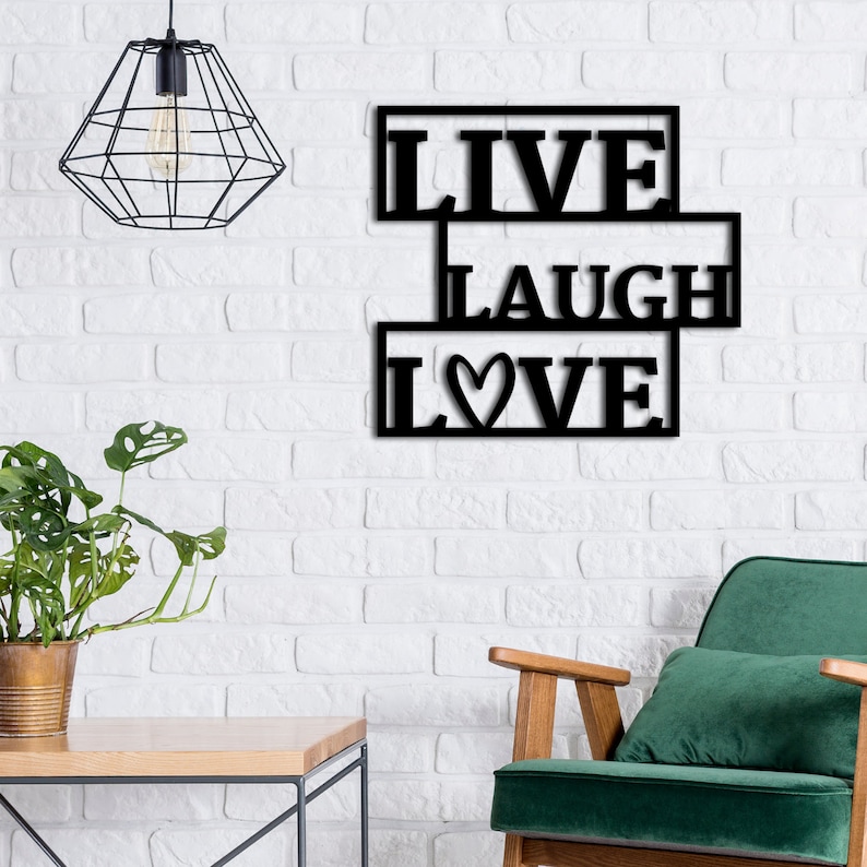Live Laugh Love Wall Decor Metal wall hanging home decor Etsy