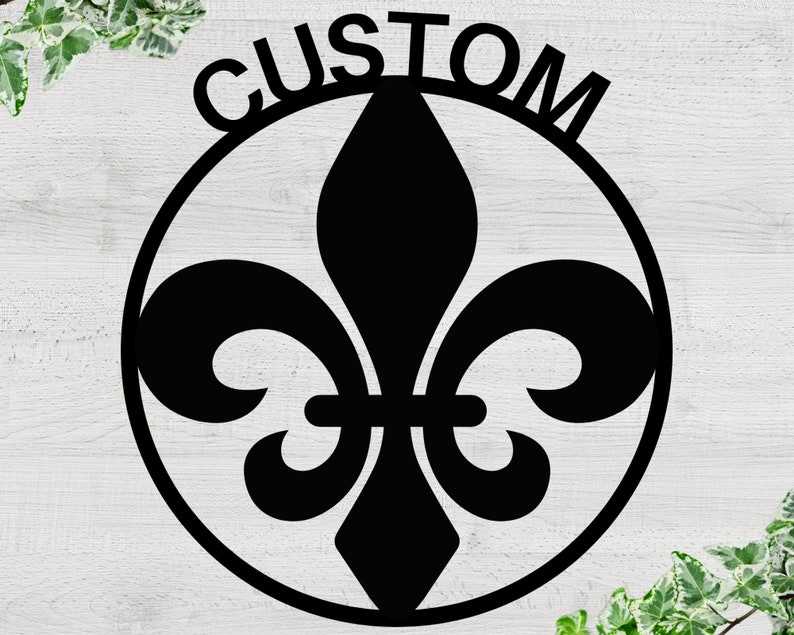 Personalized Fleurdelis Signwall Hangingfleurdelis Sign Etsy