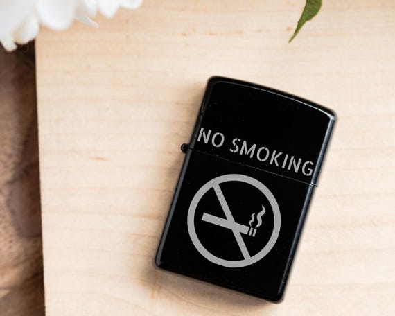 light a cigarette no lighter Engraved No Smoking Lighter, Windproof Design, Father's Day Gift