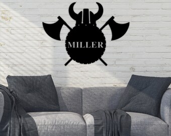 Custom Viking Metal Wall Art | Personalized Iceland Sign