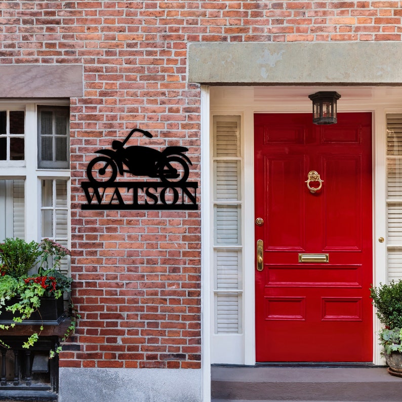 Custom Metal Motorcycle Sign Wall Hanging Motorcycle Sign Etsy