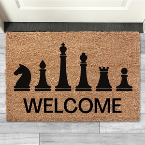 Custom Chess Doormat|Chess|Chess Club|Chess decor|Chess doormat|Door|Home decor|Rug|chess team|home|gift|doormat|Custom Doormat|door mat