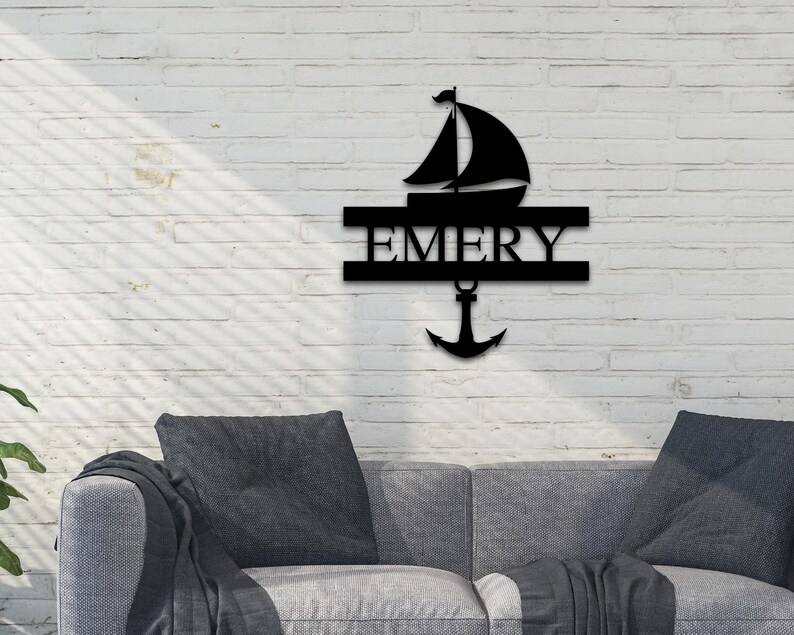 Name Sign boat home decor Custom Sign Custom Metal Ship Sign Wall hanging sea sign,Custom wall sign Christmas gift Xmas gift,sea art