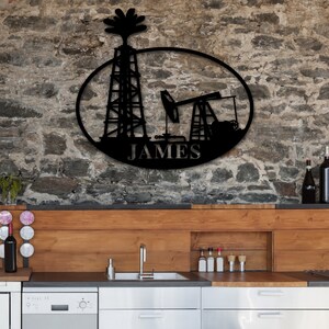 Custom Metal Name Sign,oil Rig,oil,oil Field,offshore, Custom Metal ...