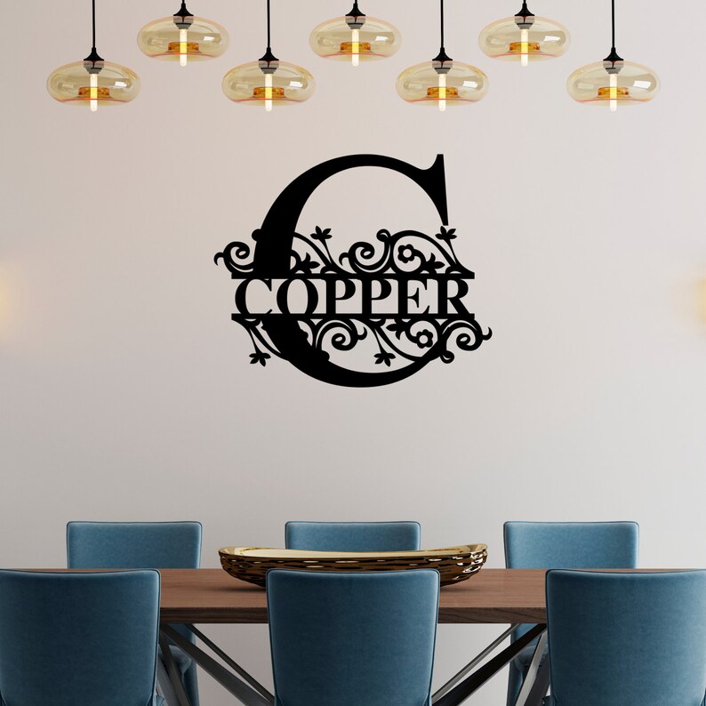 Custom Metal Sign family name sign custom metal hanging,Last Name Metal Sign,Split Monogram Sign,Housewarming gift,flowers flower art,art