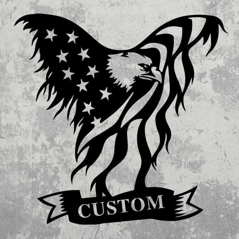 Custom Metal Eagle Sign wall hanging Eagle sign American Etsy