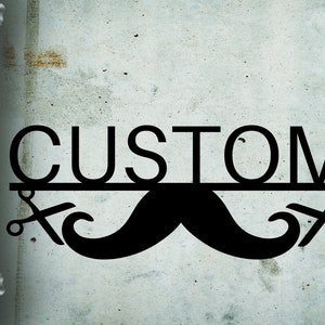 Barber Custom Wall Sign/Barber sign/Wall sign/Custom sign/Metal sign/Mustache/home decor/Father&#39;s day/Father&#39;s day gift/Barber shop/Barber