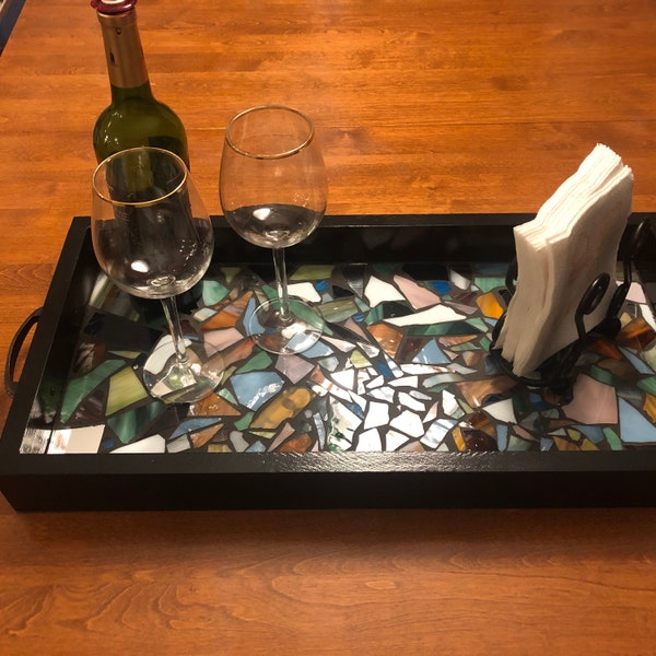 Mosaic Serving Tray Etsy