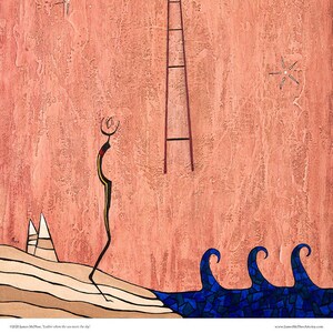 Sea and Sky with Ladder Surreal Nature Print