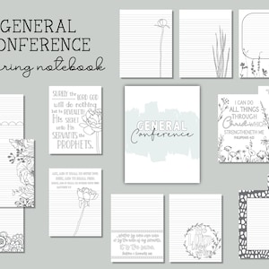 General Conference Coloring Journal. The Church of Jesus Christ of Latter Day Saints Conference Workbook.