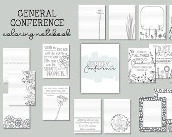 General Conference Coloring Journal. The Church of Jesus Christ of Latter Day Saints Conference Workbook.