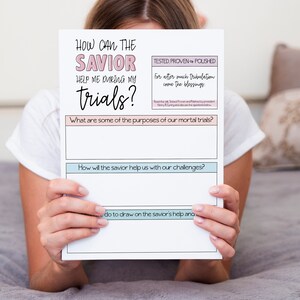 How Can the Savior Help Me during My Trials? August 28th Printable Lesson Worksheet AND Handout. Come Follow Me.