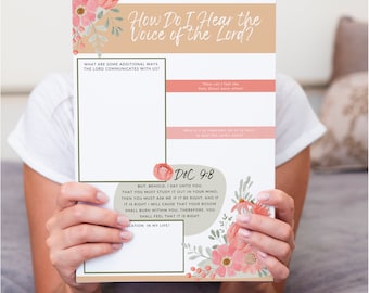 How Do I Hear the Voice of the Lord? Printable Lesson Worksheet. YW Lesson. Lesson Print. Come Follow Me.