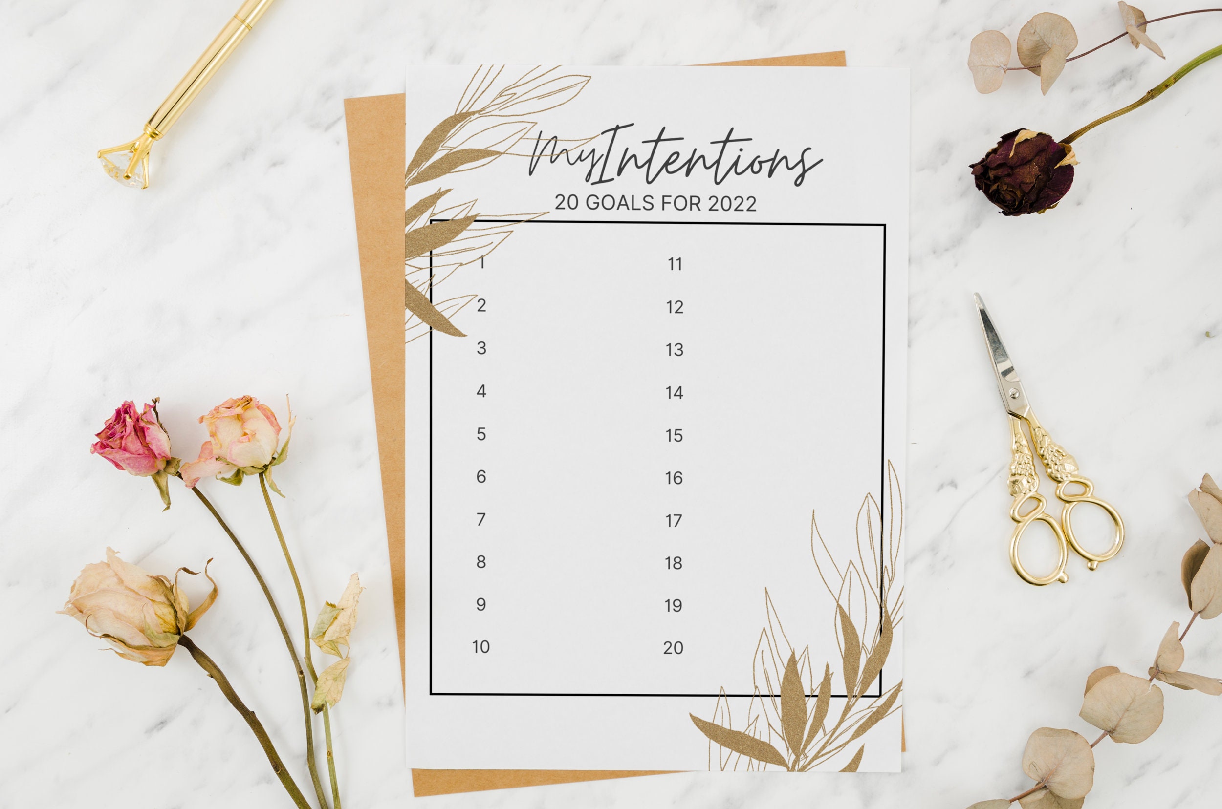 20 for 2022 Bucket List Printable List. Goals for 2022. Downloadable