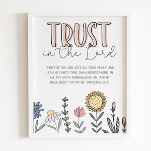 NEW 2022 Trust in the Lord Young Women Digital Print. Proverbs 3:5-6. Come Follow Me Youth 2022 Theme.