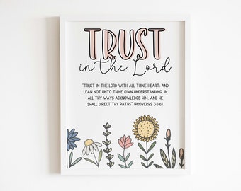 NEW 2022 Trust in the Lord Young Women Digital Print. Proverbs 3:5-6. Come Follow Me Youth 2022 Theme.