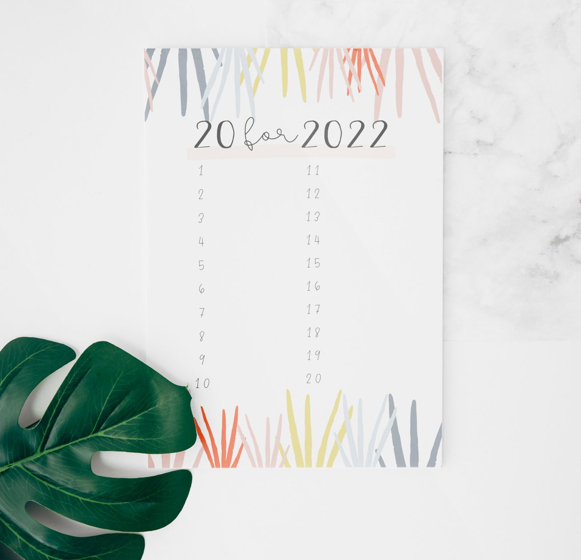 20 for 2022 Bucket List Printable List. Goals for 2022. Etsy Canada