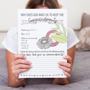Why Does God Give us Commandments? Printable Lesson Worksheet AND Handout. YW Lesson. Lesson Print. Come Follow Me.