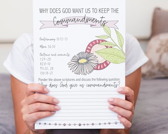 Why Does God Give us Commandments? Printable Lesson Worksheet AND Handout. YW Lesson. Lesson Print. Come Follow Me.