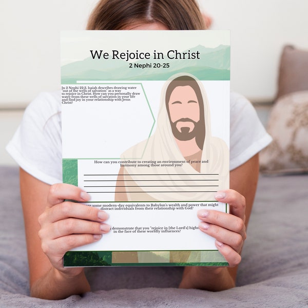 March 4-10: “We Rejoice in Christ” Printable Lesson Worksheet AND Handout. YW Lesson. Lesson Print. Come Follow Me.